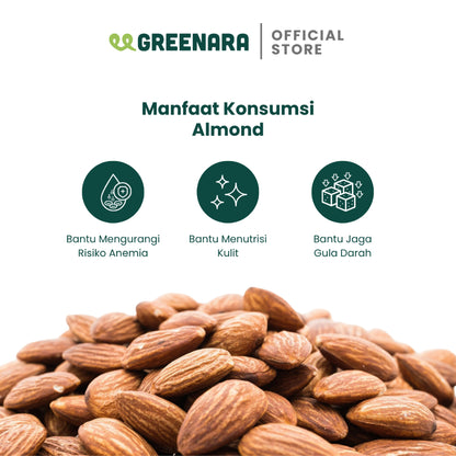 Greenara Kacang Almond Iris Panggang 250gr
