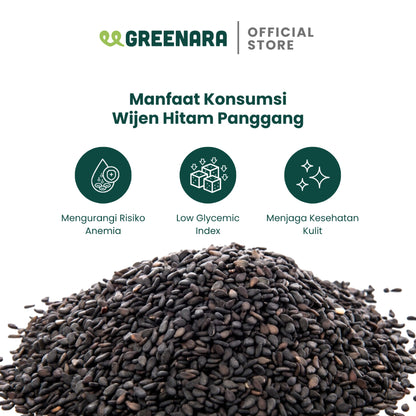 Greenara Wijen Hitam Panggang 250gr