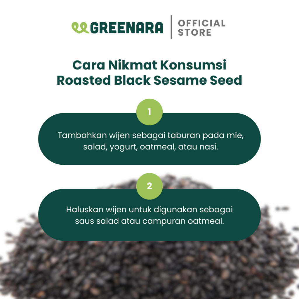 Greenara Wijen Hitam Panggang 250gr
