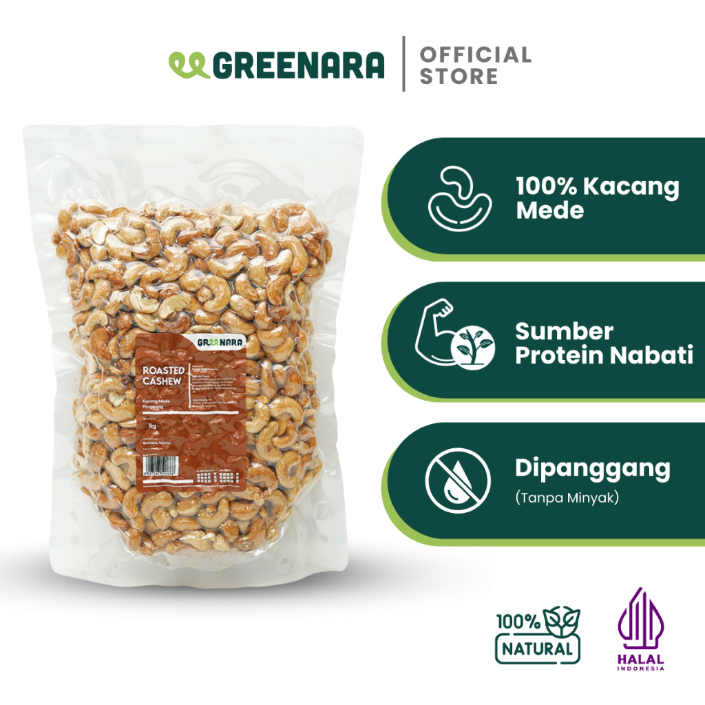 Greenara Kacang Mede Panggang 1kg / Roasted Cashew