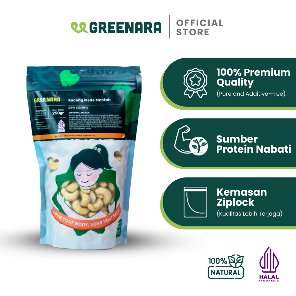 Greenara Kacang Mede Mentah 250gr / Raw Cashew