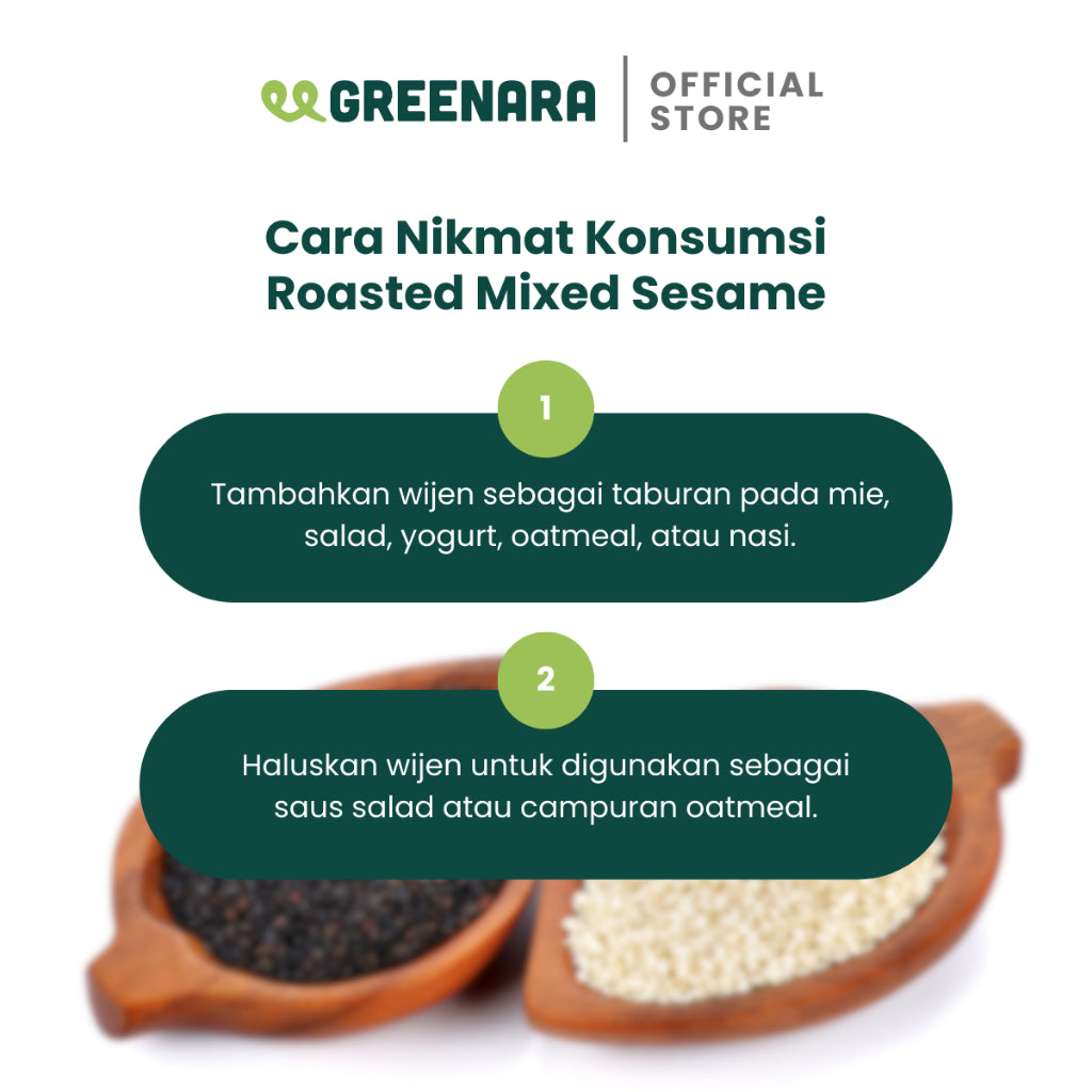 Greenara Wijen Panggang Campur 100gr / Roasted Mixed Sesame