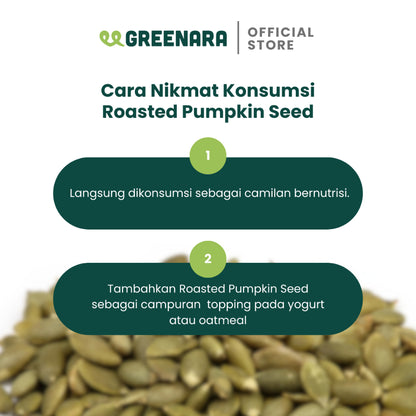Greenara Natural Roasted Pumpkin Seed 100gr / Biji Labu Panggang Original (Tanpa Perasa)