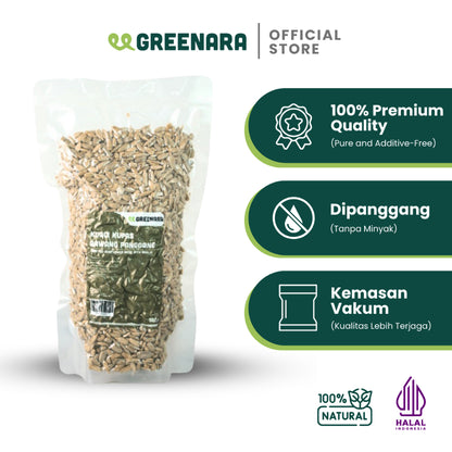 Greenara Kuaci Kupas Bawang Panggang 500gr / Roasted Sunflower Seed with Garlic 500 gram