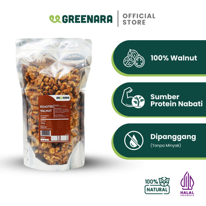 Greenara Kacang Walnut Panggang 500gr / Roasted Walnut