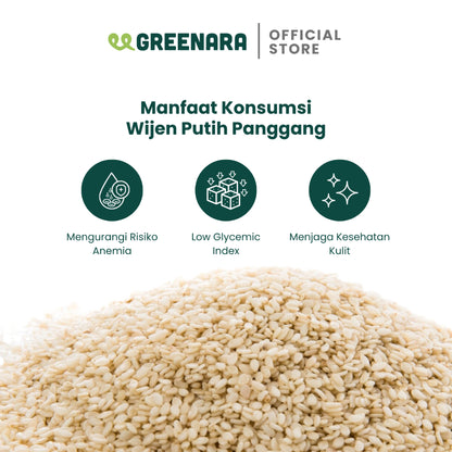Greenara Wijen Putih Panggang 100gr / Roasted White Sesame Seed