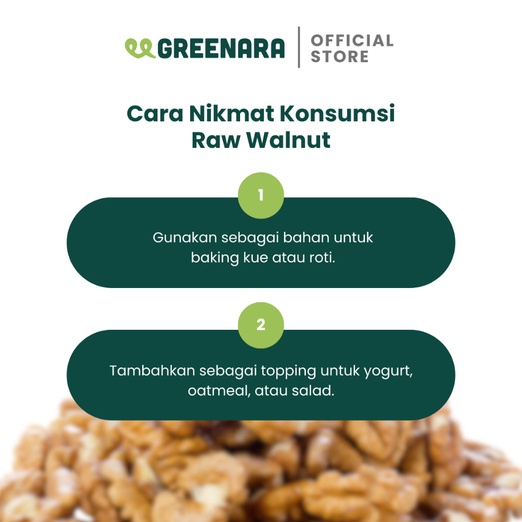 Greenara Kacang Kenari Mentah 1Kg / Raw Walnut